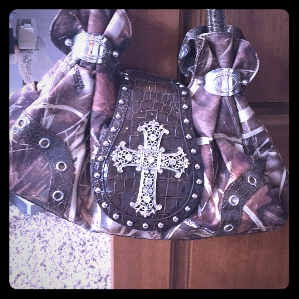 Camo western purse